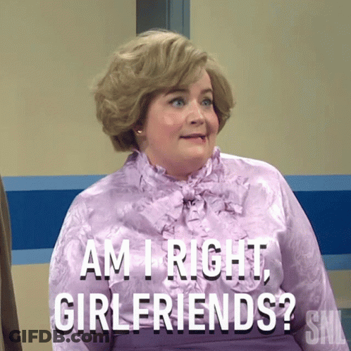 Woman In Purple Asking Am I Right Girlfriends GIF