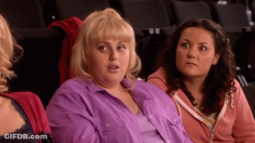 A Woman In A Purple Shirt Is Sitting Next To Another Woman . GIF