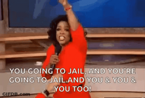 A Woman In A Red Dress Is Holding A Microphone In Front Of A Television And Screaming . GIF