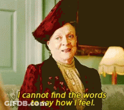 A Woman In A Red Hat Is Saying I Cannot Find The Words To Say How I Feel GIF