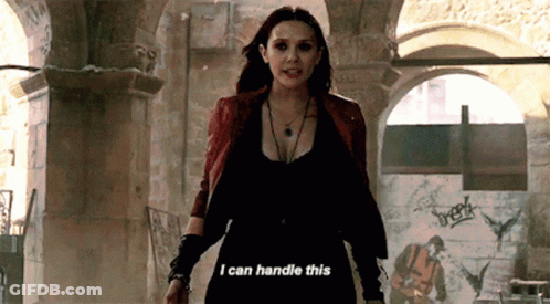 Woman In Red Jacket Saying I Can Handle This GIF