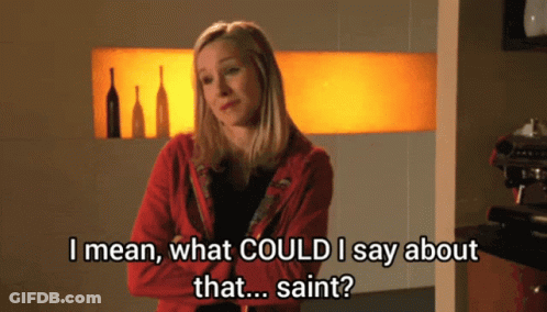 A Woman In A Red Jacket Says I Mean What Could I Say About That ... Saint GIF