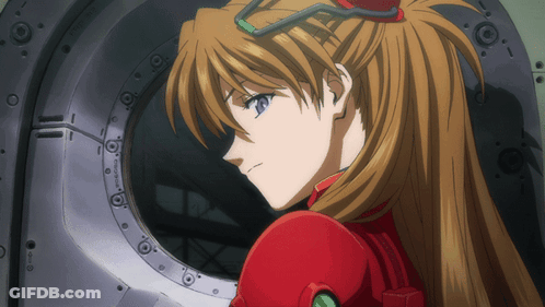 Woman In Red Suit Looking Out Of Hole GIF