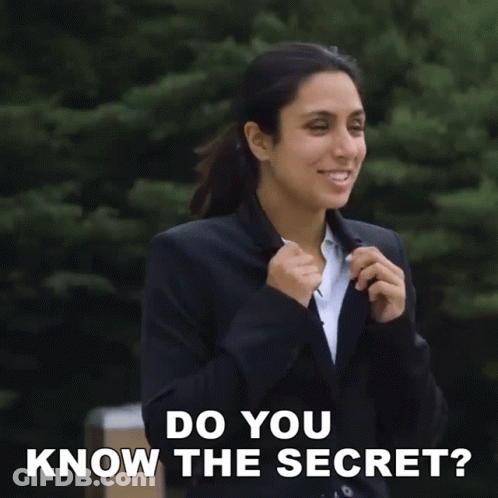 Woman Smiling And Asking Do You Know The Secret GIF