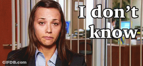 A Woman In A Suit Says I Don T Know GIF