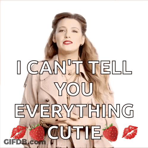 A Woman In A Trench Coat Says I Cant Tell You Everything Cutie GIF