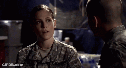 Woman In US Army Uniform Named Gaby GIF