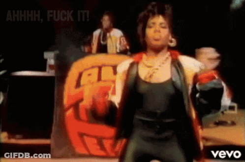 A Woman In A Vevo Video Is Dancing On Stage GIF