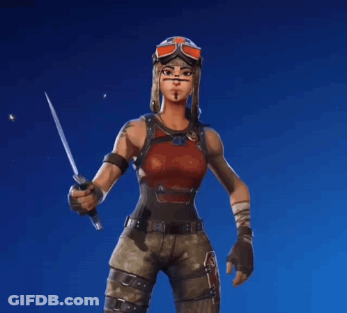 A Woman In A Video Game Is Holding A Knife In Her Hand GIF