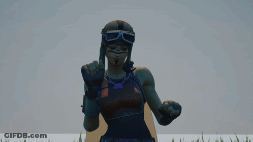 A Woman In A Video Game Is Standing In The Grass GIF