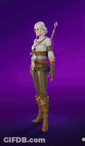A Woman In A Video Game With The Number 6 And 7 Behind Her GIF