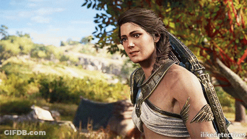 A Woman In A Video Game With The Words Ilikedetectives On The Bottom Left GIF