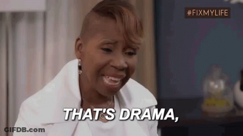 A Woman In A White Coat Is Crying And Saying `` That 'S Drama '' . GIF