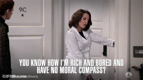 A Woman In A White Coat Is Standing In Front Of A Door That Says 9C GIF