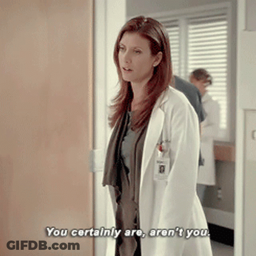 Woman In White Lab Coat Saying You Certainly Are GIF