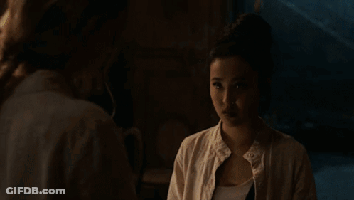 A Woman In A White Shirt Says I 'M Just Glad You Were By My Side Through It All .. GIF