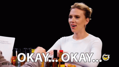 A Woman In A White Shirt Says Okay Okay Okay GIF