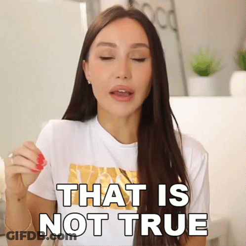 A Woman In A White Shirt Says That Is Not True . GIF
