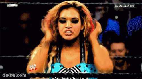 A Woman In A Wrestling Ring With The Words Sky Sports 2 Hd Behind Her GIF
