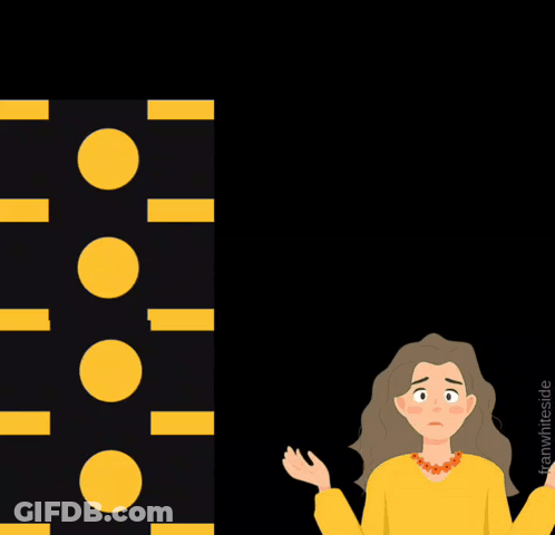 A Woman In A Yellow Sweater Stands In Front Of A Black Background That Says Sometimes I Wonder Am I Really GIF