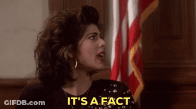 A Woman In Front Of A Flag Says It 'S A Fact GIF
