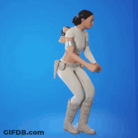 A Woman In White Pants And Boots Is Standing On A Blue Surface . GIF
