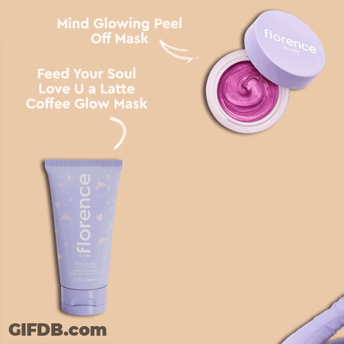 A Woman Is Applying A Florence Face Mask To Her Face GIF