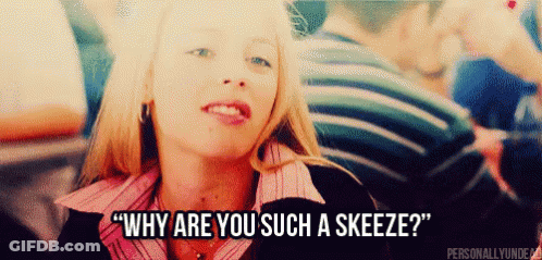 A Woman Is Asking Why Are You Such A Sneeze GIF