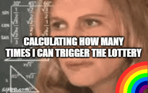A Woman Is Calculating How Many Times I Can Trigger The Lottery .. GIF