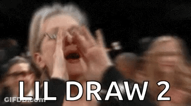 A Woman Is Covering Her Face With Her Hands While A Crowd Of People Applaud . GIF