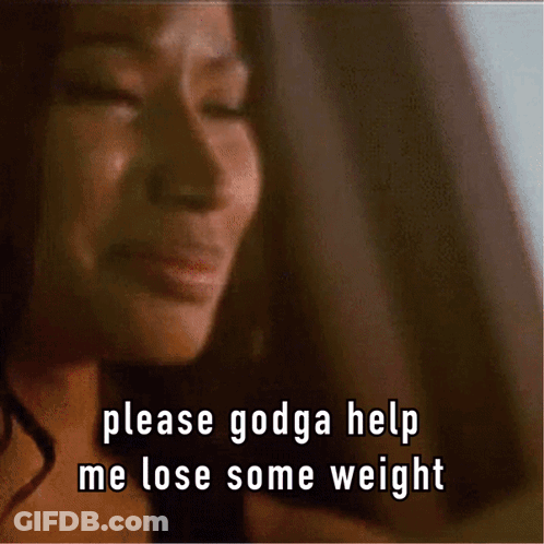 A Woman Is Crying And Asking For Help To Lose Some Weight GIF