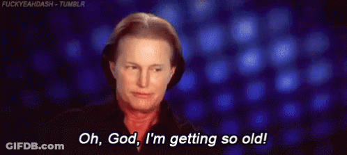 A Woman Is Crying And Saying Oh , God , I 'M Getting So Old . GIF