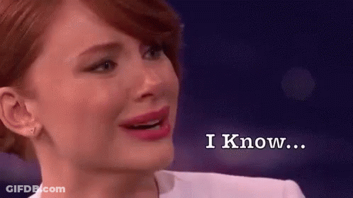 A Woman Is Crying And Says `` I Know '' . GIF