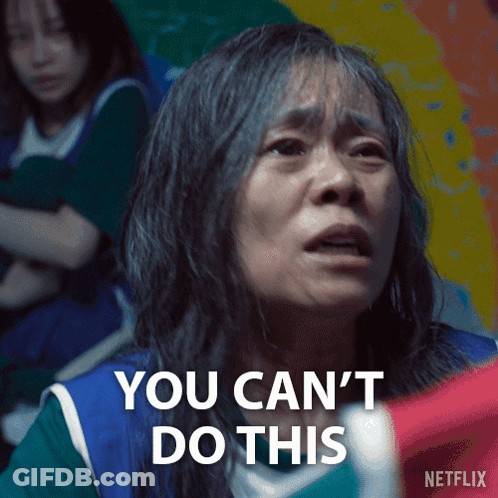 A Woman Is Crying And Says You Can 'T Do This . GIF
