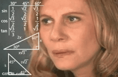 A Woman Is Crying In Front Of A Chalkboard With Math Equations On It GIF