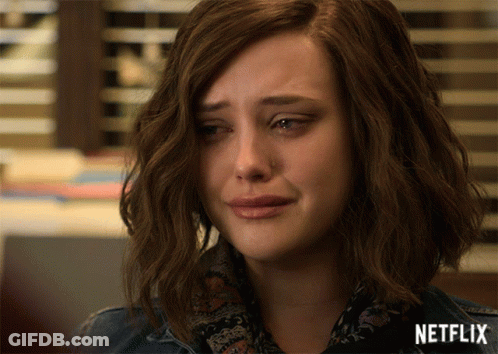 A Woman Is Crying With A Netflix Logo In The Corner GIF