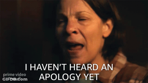 Crying Woman With I Haven't Heard Apology Yet GIF