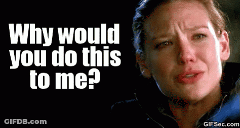 Woman Crying With Why Would You Do This GIF