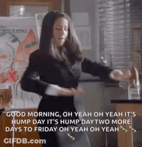 Woman Dancing In Front Of Whiteboard GIF