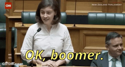 A Woman Is Giving A Speech In A New Zealand Parliament GIF