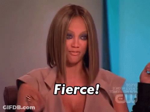 A Woman Is Giving A Thumbs Up And Saying Fierce . GIF