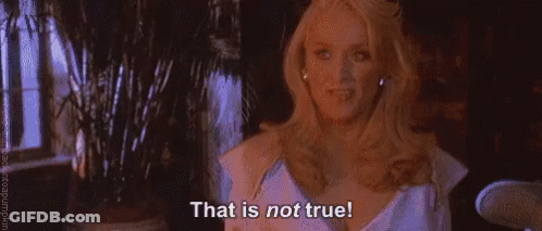 A Woman Is Giving A Thumbs Up Sign And Saying `` That Is Not True '' . GIF