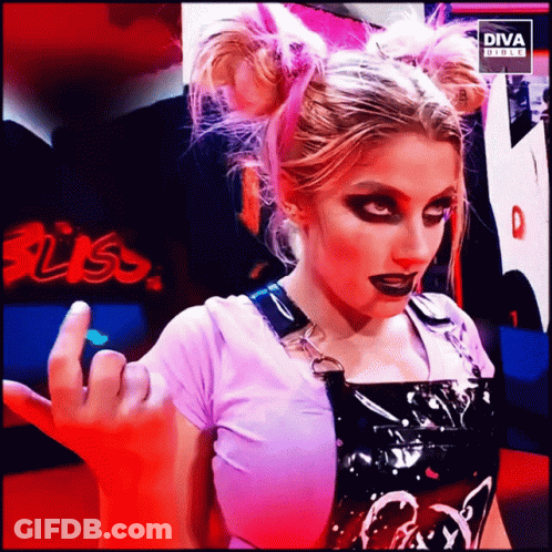 A Woman Is Giving The Middle Finger In Front Of A Diva Logo GIF