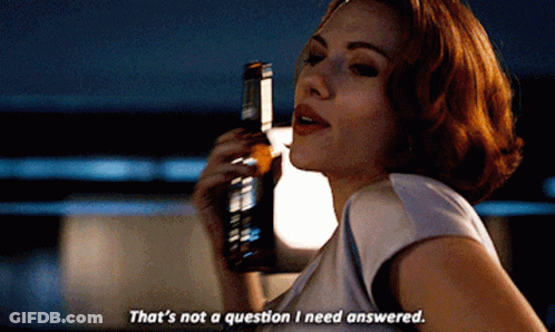 Woman Holding Beer Bottle Says That's Not A Question GIF