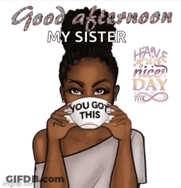 A Woman Is Holding A Cup Of Coffee With The Words `` You Got This '' Written On It . GIF
