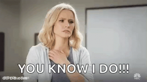 A Woman Is Holding Her Hand To Her Chest And Says `` You Know I Do '' . GIF