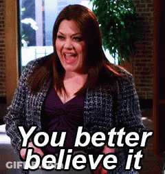 A Woman Is Laughing And Saying " You Better Believe It " . GIF
