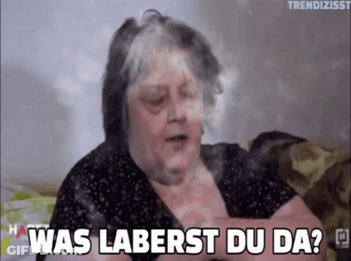 Woman Laying On Bed Says Was Laberst Du Da GIF