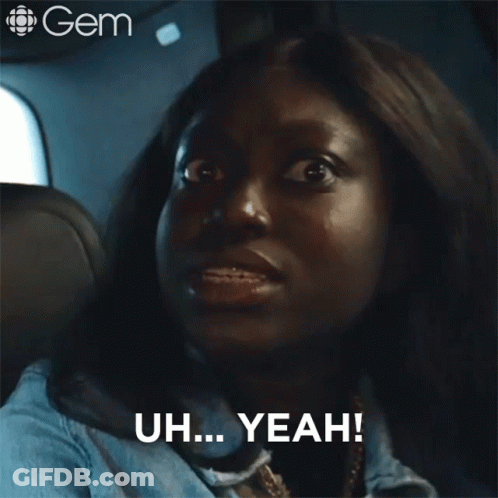 A Woman Is Making A Funny Face And Says Uh Yeah GIF