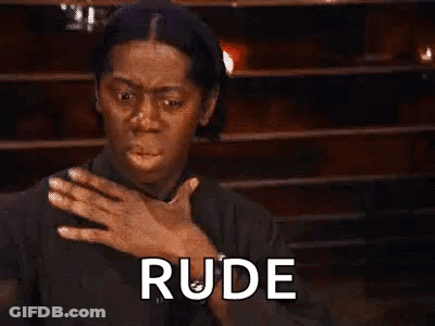 A Woman Is Making A Rude Gesture With Her Hands Over Her Chest . GIF